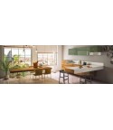 COCINA RECHAPADO MADERA NATURAL ENCIMERA SILESTONE