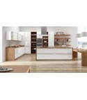 COCINA ESTRATIFICADO ROBLE Y BLANCO