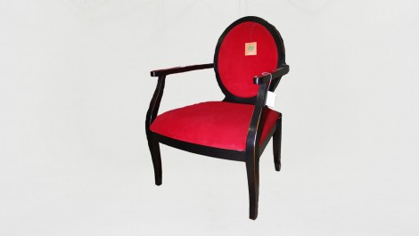SILLÓN TAPIZADO ROJO