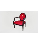 SILLÓN TAPIZADO ROJO