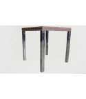 MESA RINCÓN PIEL Y ACERO
